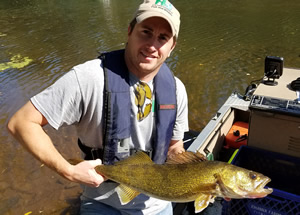 The author with walleye