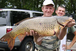 Wielslaw Aelasko with his giant carp
