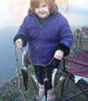 Gril with trout