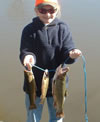 Girl with trout