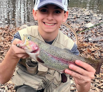 Youngster with Hook-A-Winner Trout