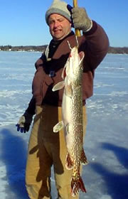 Angler with good sized pike