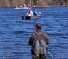 Angler and boats