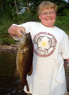 Angler with smallmouth