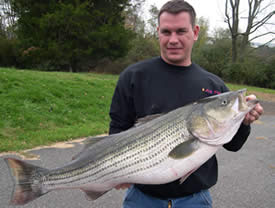 Tom Martin with striped bass