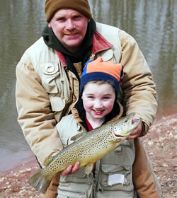 Anglers with bonus broodstock