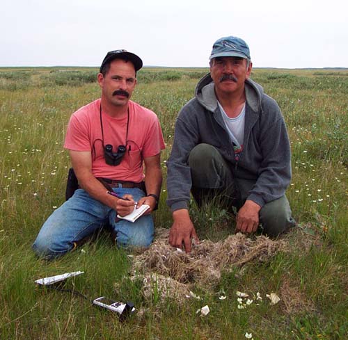 Ted and Sandy at a nest