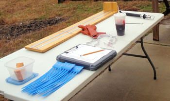 Supplies on table