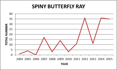 Spiny Butterfly Ray Catch Graph