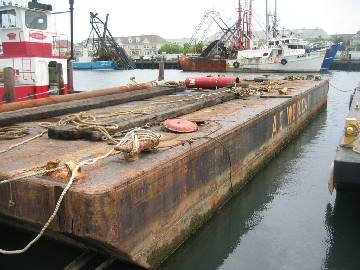 Barge for artificial reef