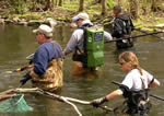 Rescue crew at work