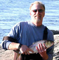 Angler with shad