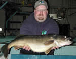 Author with walleye