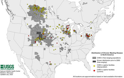 Distribution of CWD Map