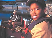 Youngster fishing w/dad