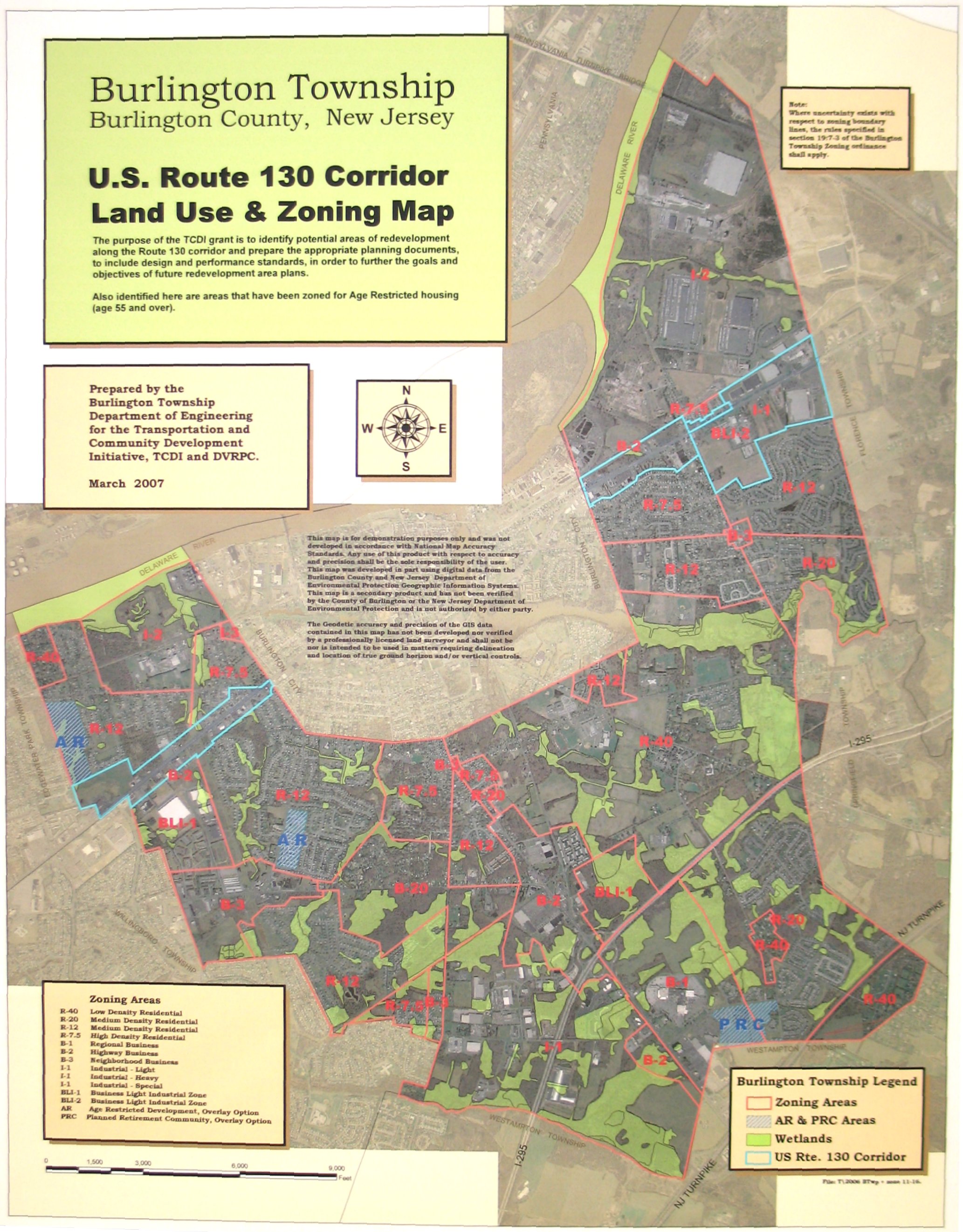Rt 130 Corridor Land Use and Zoning Map