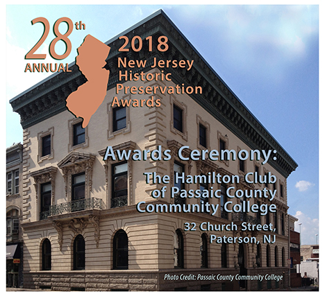 28th Annual New Jersey Historic Preservation Awards graphic