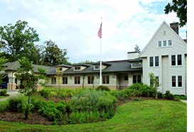 image - Rain garden at Monmouth County Library’s Ocean Township branch