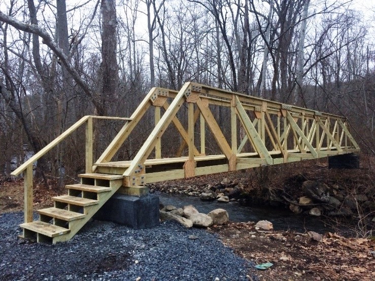 New footbridge over Wanaque Rive