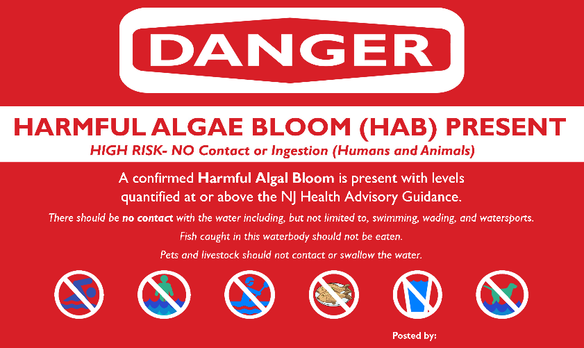 Danger Harmful Algal Bloom