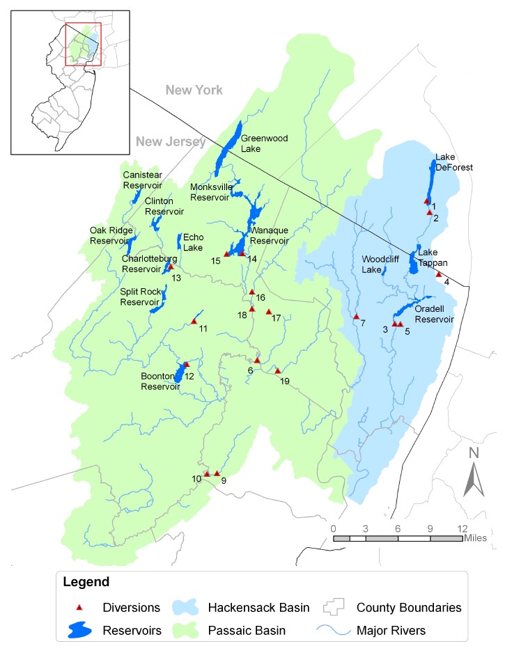 reservoir and diversion map