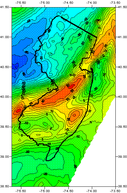 GRAVITY MAP OF NJ