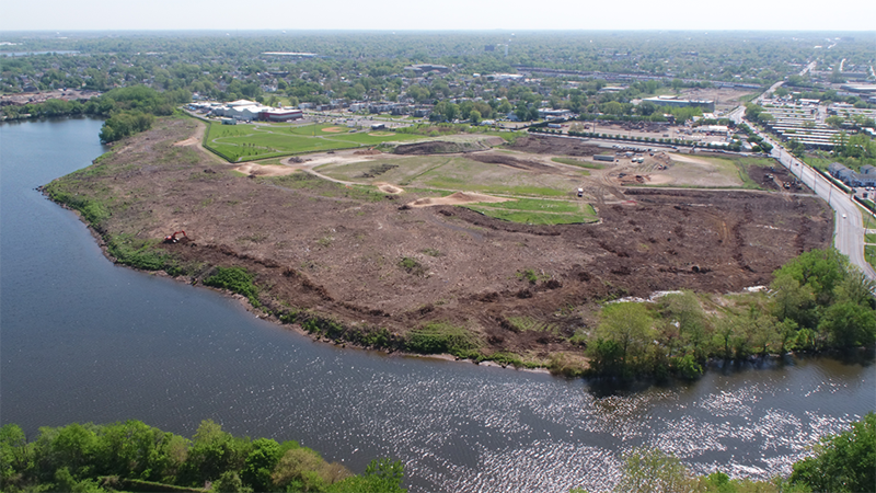 photo: Camden Redevelopment Agency Parcel after site clearing in May 2018