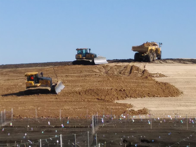 Capping operations underway near the Summit Vista