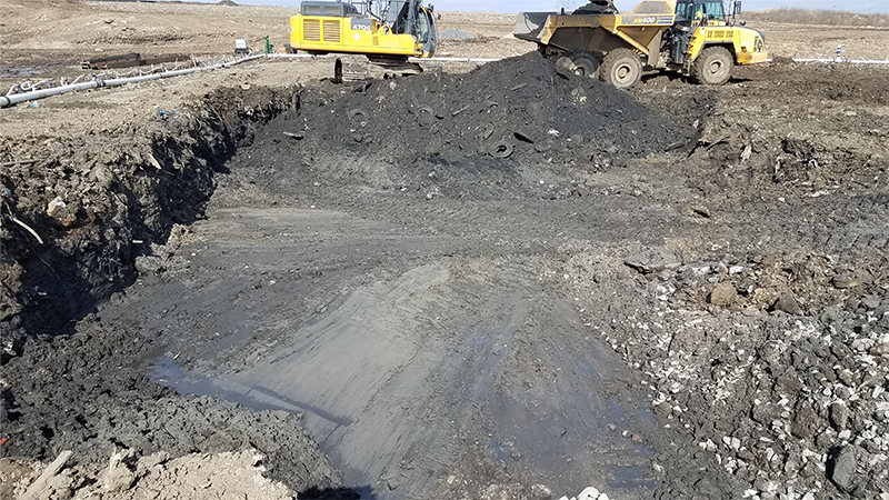 Excavation of Fishing Pond Area in February 2019