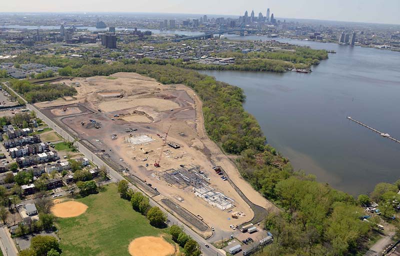 photo: Start of Harrison Avenue Landfill Transformation in 2011