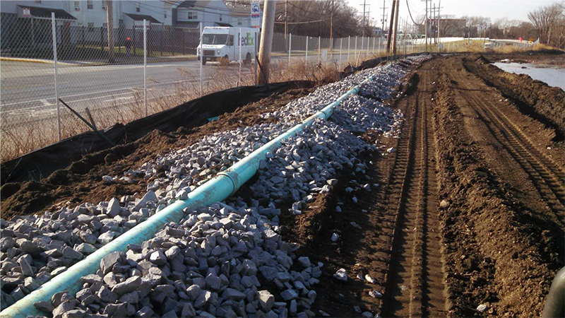 photo-Water treatment plant effluent discharge pipe