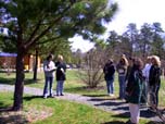 Teachers at a PLT Workshop identify trees