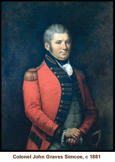 Colonel John Graves Simcoe.  Painted by Geroge Theodore Berthon. Courtesy of Government of Ontario Art collection, Archives of Ontario, Toronto.