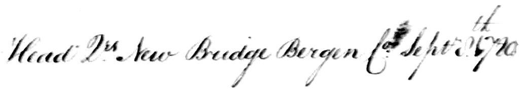 New Bridge Headquarters September 4, 1780