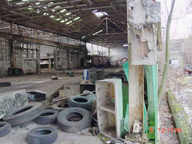 Looking inside one of the buildings