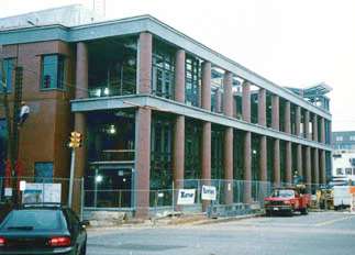 Photo: The new library under construction.