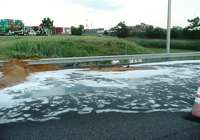 View of the spilled liquids