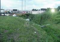 A view of the site during the response actions