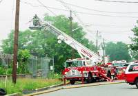 Fire truck in action