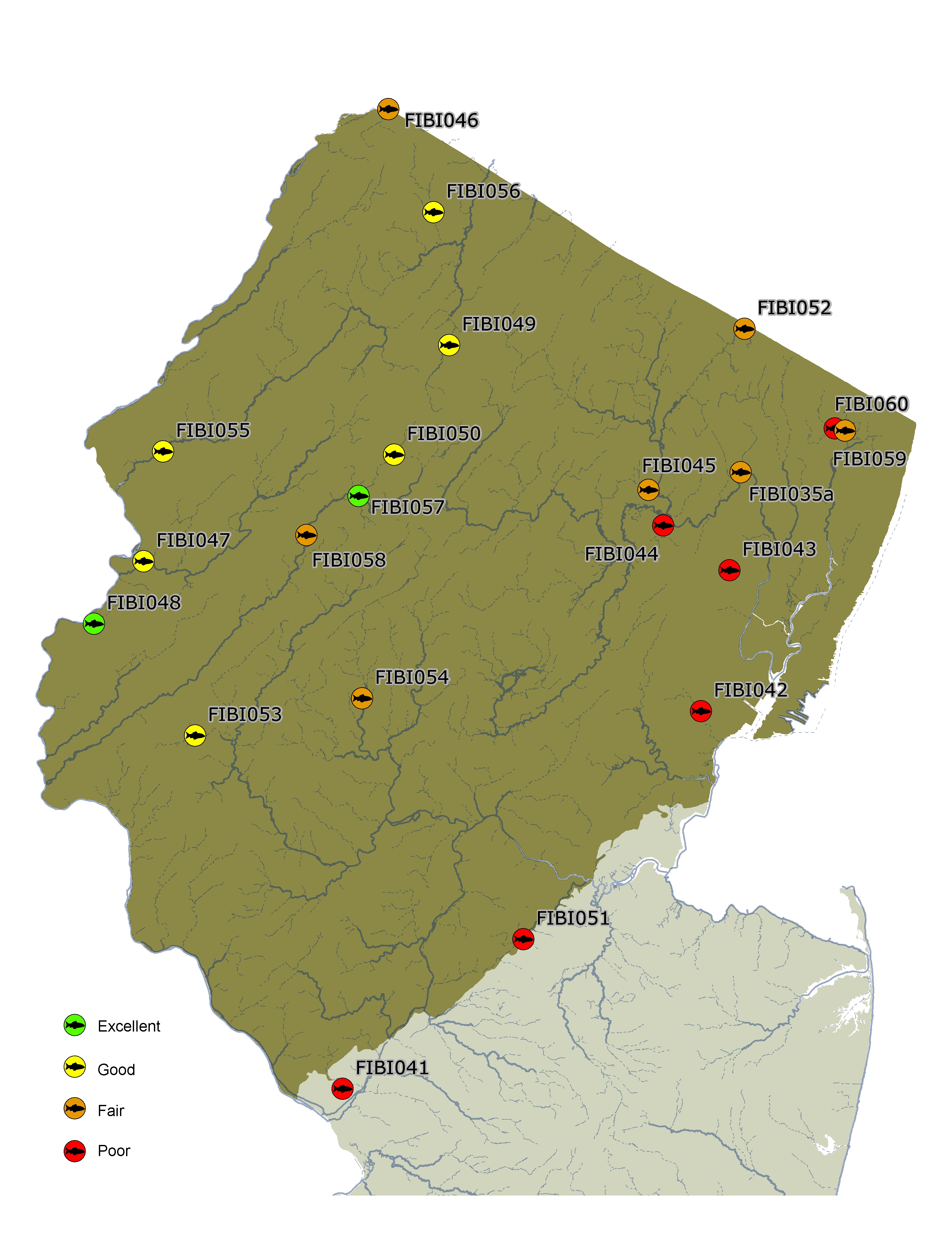 2007 sampling map