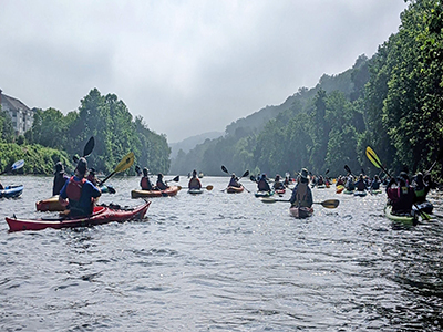 Paddlers on the Schuylkill River Sojourn. Photo courtesy of Pat Jackson.