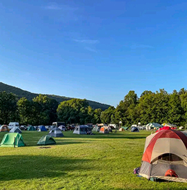 Camping at Worthington State Foreston the Delaware River Sojourn. Photoby John Brady.