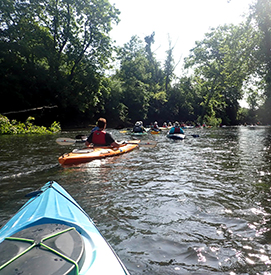 Paddling the Schuylkill River on the Schuylkill River Sojourn. Photo by the DRBC.