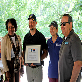 (From L to R) US EPA Region 3's Terri Dean, US EPA Region 3 Administrator Adam Ortiz, DRBC's Kate Schmidt and DRBC's Steve Tambini. Photo by the DRBC.