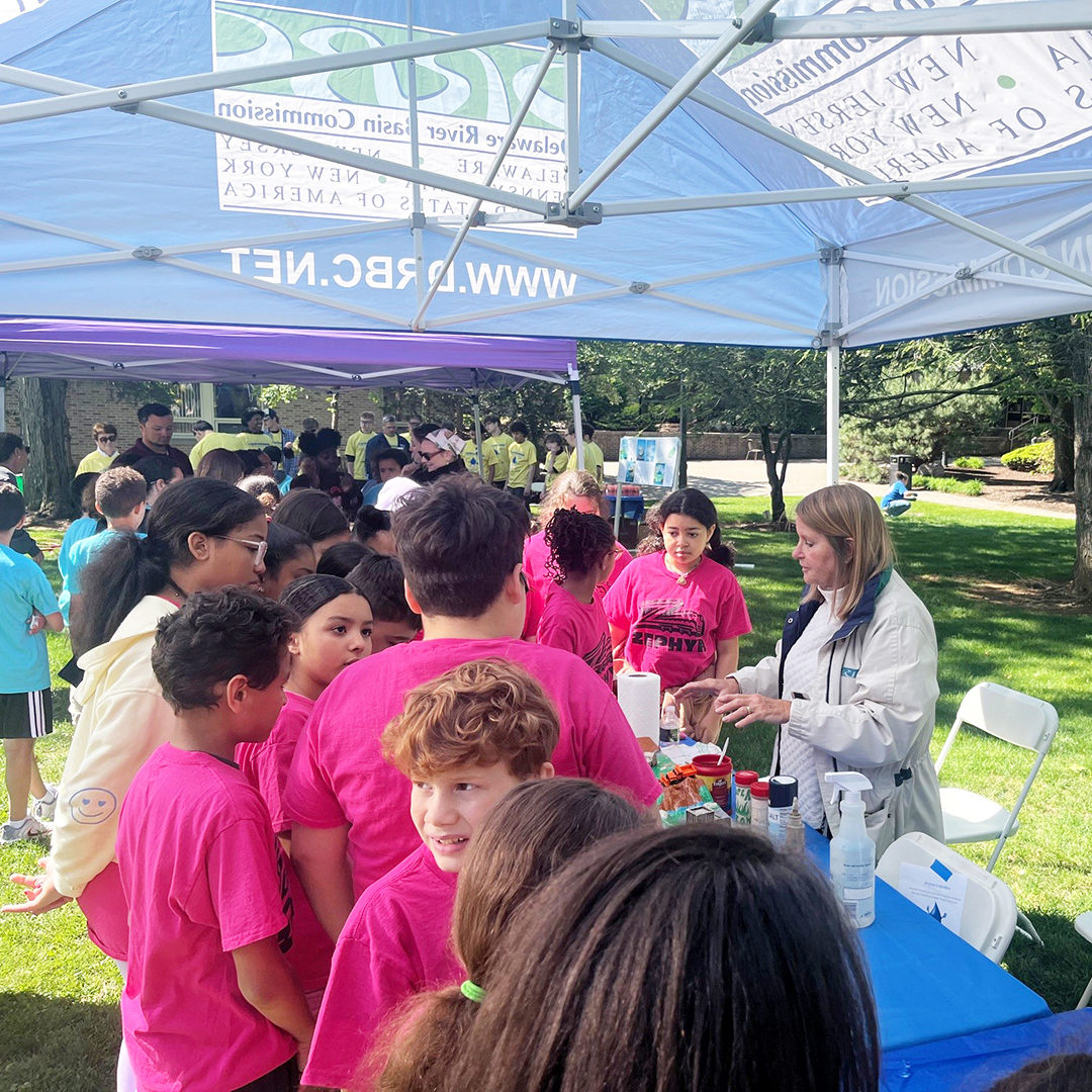 The Enviroscape model is a great teaching tool to show how what we do on the land can affect our water. Photo by the DRBC.