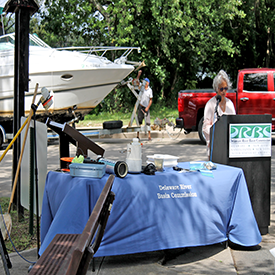 Congresswoman Bonnie Watson Coleman gives remarks in support of DRBC programs that protect the health of the Delaware River. Photo by the DRBC.