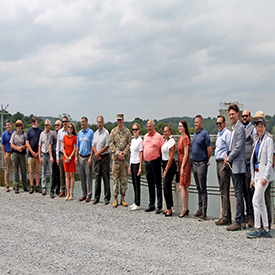 The group at the Blue Marsh Dam. Photo by the DRBC.