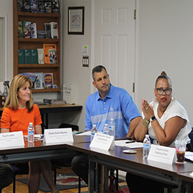 From L: SRG's Elaine Schaefer, Pa. State Rep. Mark Rozzi & Pa. State Rep. Johanny Cepeda-Freytiz. Photo by the DRBC.