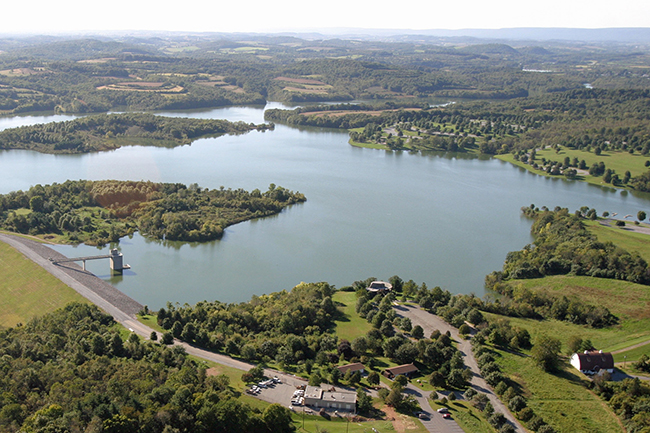 Blue Marsh Reservoir. Photo courtesy of the U.S. Army Corps of Engineers.