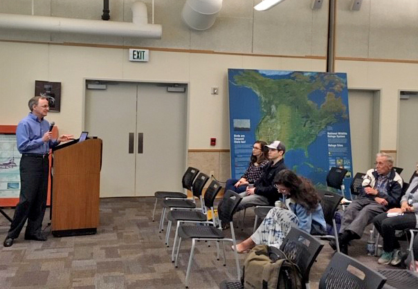 DRBC Sr. Environmental Toxicologist Dr. Ron MacGillivray presents at the annnual Delaware County Environmental Summit. Photo courtesy of DRBC.